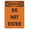 Signmission OSHA Warning Sign, 10" Height, Rigid Plastic, Do Not Enter, Portrait, WS-P-V-13082 OS-WS-P-710-V-13082 - alternate 1